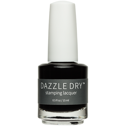 Dazzle Dry Black Nail Stamping Lacquer