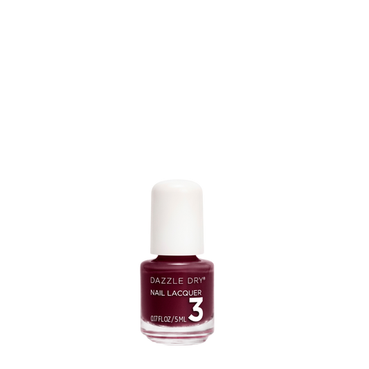 Red Nail Polish Mini size with white cap on a white background