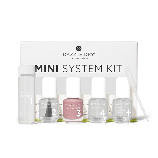 Visionary Mini Kit - Mini Nail Prep Bottle, Mini Base Coat Bottle, Visionary Mini Nail Lacquer Bottle, Mini Top Coat Bottle, Mini Revive Bottle