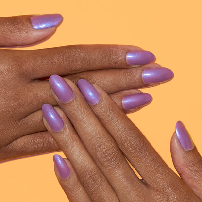 Hands with Tropical Twilight painted on nails