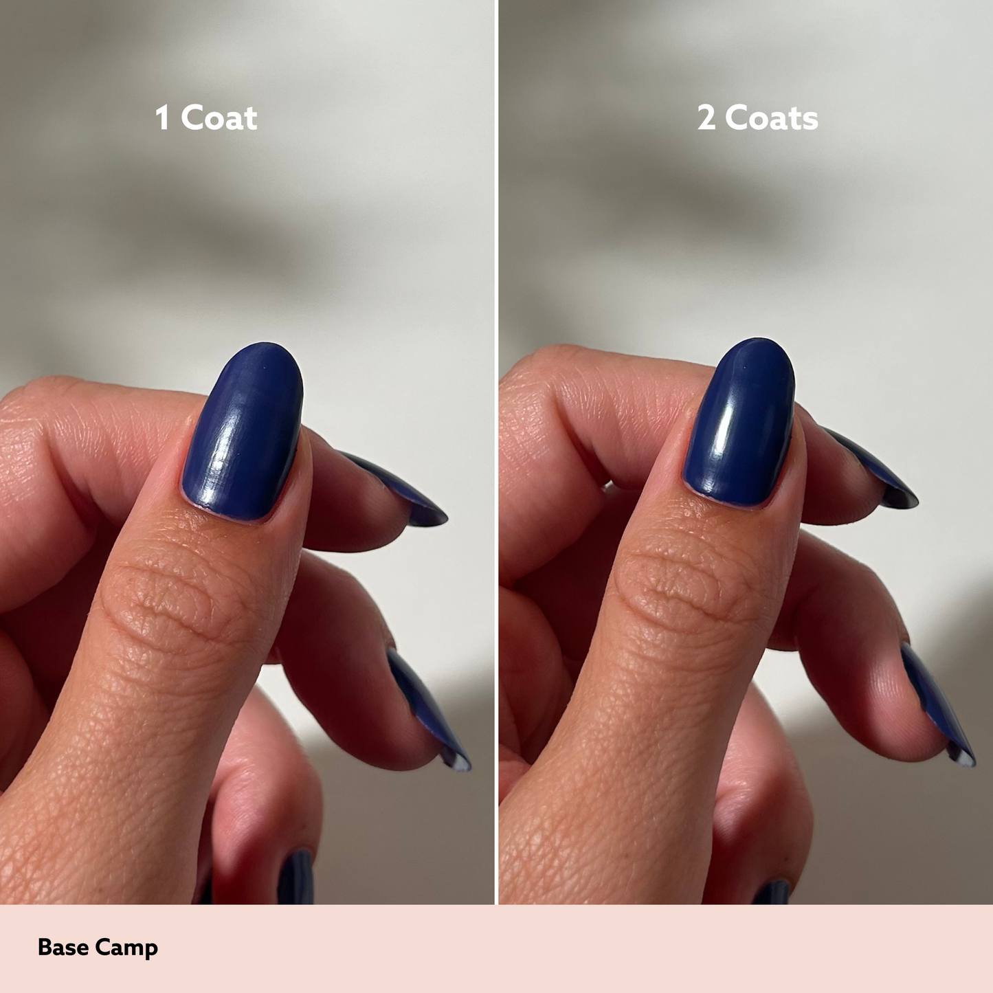 Base Camp by Dazzle Dry Lacquer Painted One Coat vs. 2 Coats