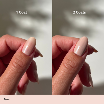 Boss by Dazzle Dry Lacquer Painted One Coat vs. 2 Coats
