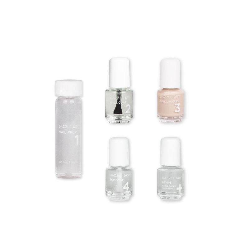 Boss Mini Kit - Mini Nail Prep Bottle, Mini Base Coat Bottle, Boss Mini Nail Lacquer Bottle, Mini Top Coat Bottle, Mini Revive Bottle