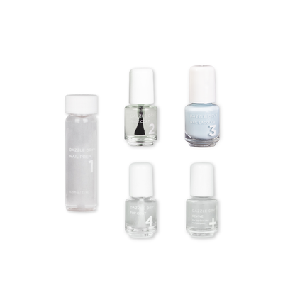 Checkmate Mini Kit - Mini Nail Prep Bottle, Mini Base Coat Bottle, Checkmate Mini Nail Lacquer Bottle, Mini Top Coat Bottle, Mini Revive Bottle