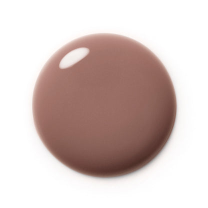 A smooth, rounded swatch of matte taupe-brown color on a clean white background.