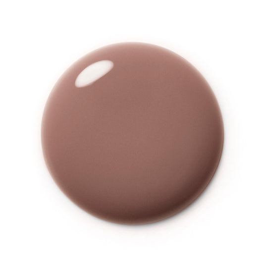 A smooth, rounded swatch of matte taupe-brown color on a clean white background.