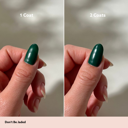 Don't Be Jaded 1 coat vs 2 coats
