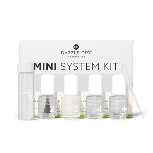 Fine China Mini Kit - Mini Nail Prep Bottle, Mini Base Coat Bottle, Fine China  Mini Nail Lacquer Bottle, Mini Top Coat Bottle, Mini Revive Bottle