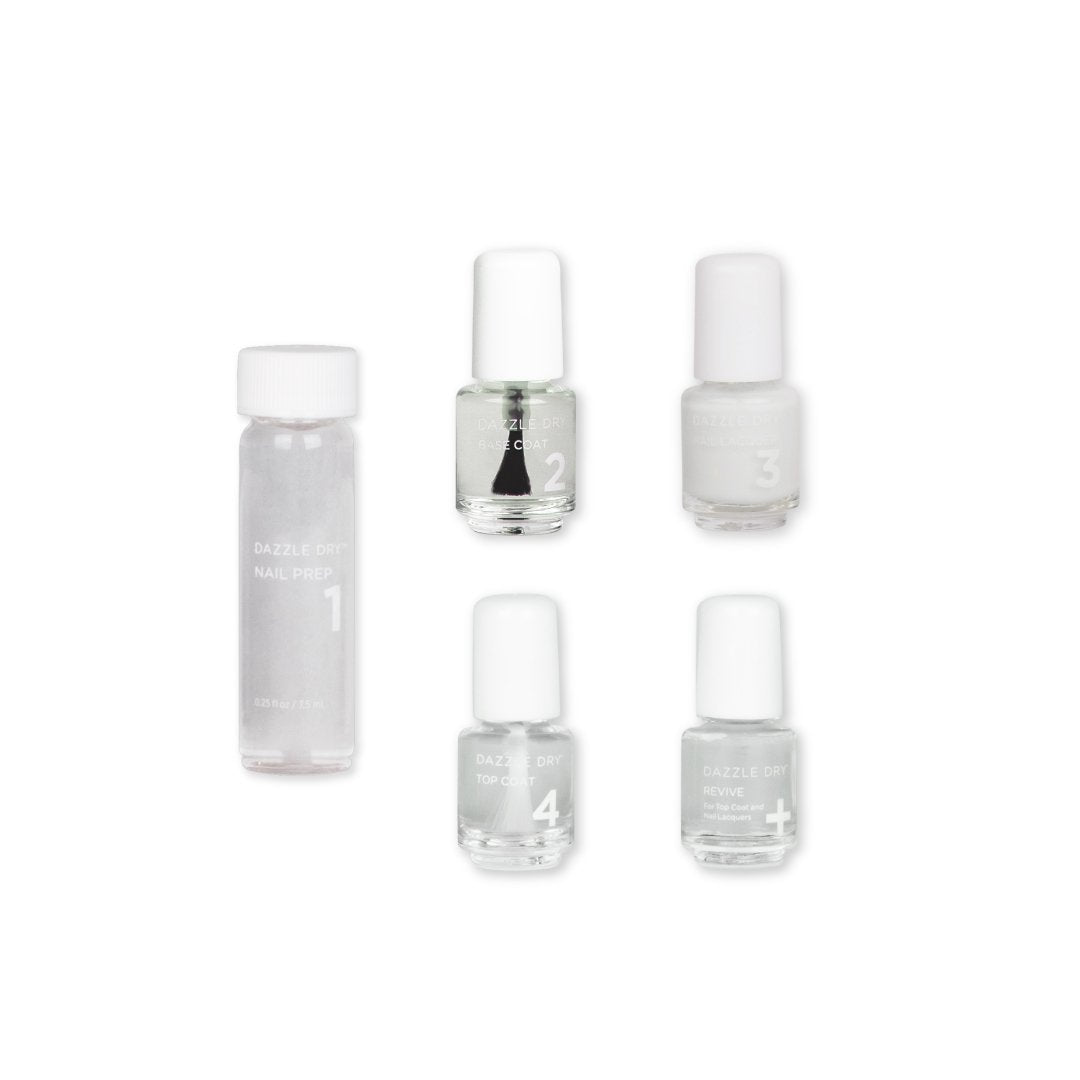 Fine China Mini Kit - Mini Nail Prep Bottle, Mini Base Coat Bottle, Fine China  Mini Nail Lacquer Bottle, Mini Top Coat Bottle, Mini Revive Bottle