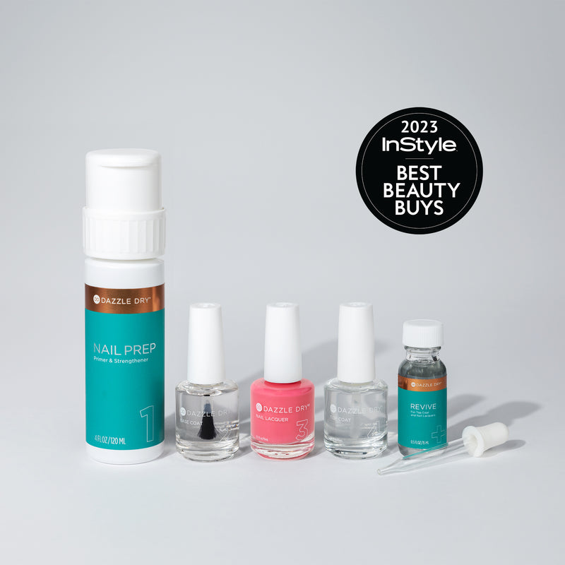 Going Cray Sea System Kit - Nail Prep Bottle, Base Coat Bottle, Going Cray Sea Nail Lacquer Bottle, Top Coat Bottle, Revive Bottle