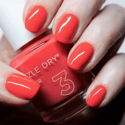 Hand Holding Mini Size Let's Get Away Painted on the nails