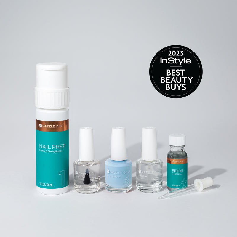 Lotion, Please! System Kit - Nail Prep Bottle, Base Coat Bottle, Lotion, Please! Nail Lacquer Bottle, Top Coat Bottle, Revive Bottle