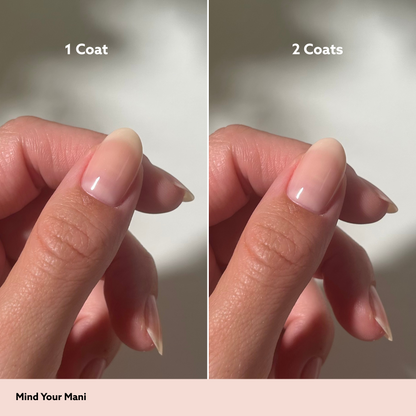 Mind Your Mani by Dazzle Dry Lacquer Painted One Coat vs. 2 Coats