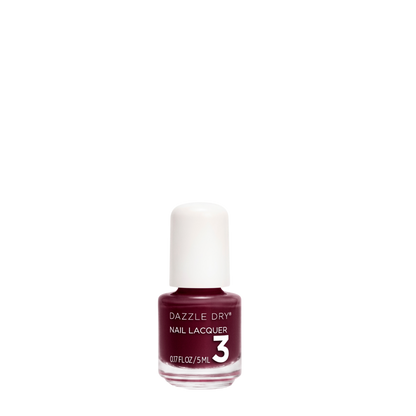 Red Nail Polish Mini size with white cap on a white background