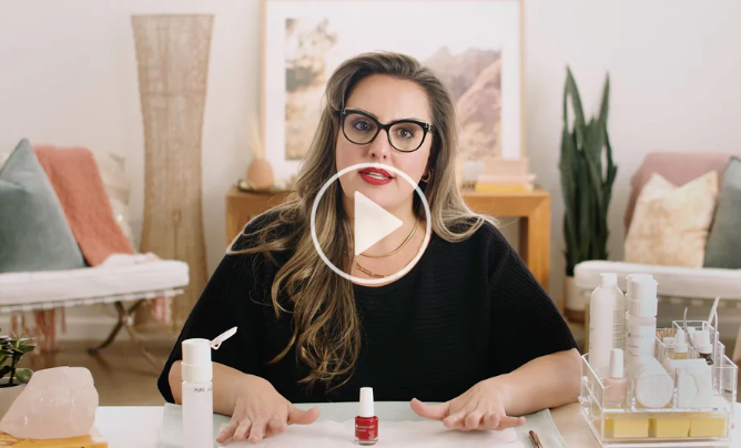 Thumbnail of Silva demonstrating step 3: Dazzle Dry Nail Lacquer, with play button overlay.