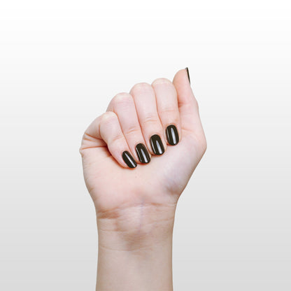 Hand with Sequoia painted on nails