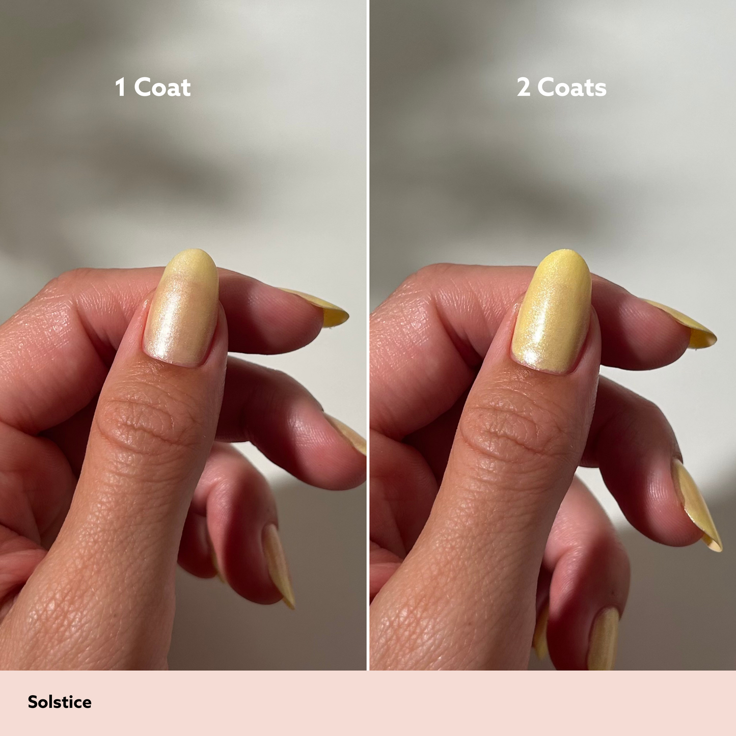 Solstice Ag Test Copy by Dazzle Dry Lacquer Painted One Coat vs. 2 Coats