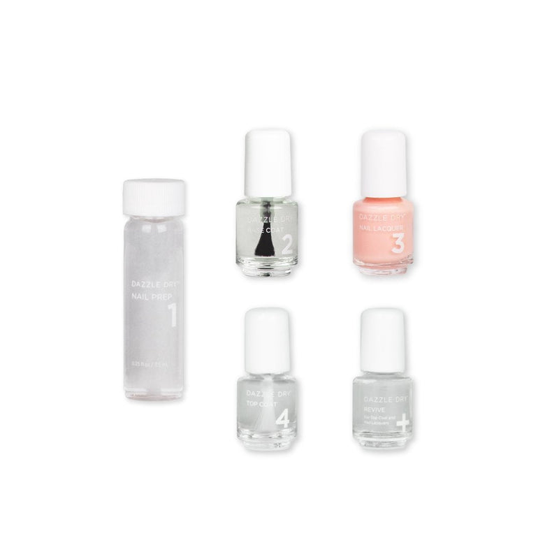 Tweet Me Mini Kit - Mini Nail Prep Bottle, Mini Base Coat Bottle, Tweet Me Mini Nail Lacquer Bottle, Mini Top Coat Bottle, Mini Revive Bottle