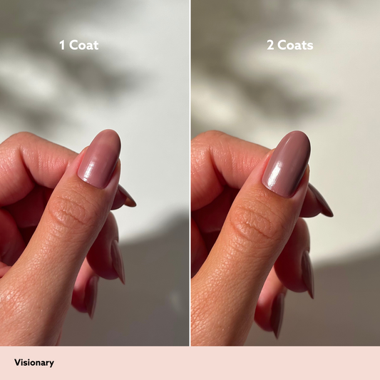 Visionary by Dazzle Dry Lacquer Painted One Coat vs. 2 Coats