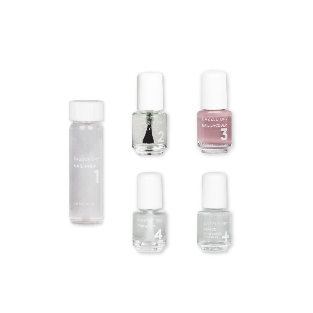 Visionary Mini Kit - Mini Nail Prep Bottle, Mini Base Coat Bottle, Visionary Mini Nail Lacquer Bottle, Mini Top Coat Bottle, Mini Revive Bottle