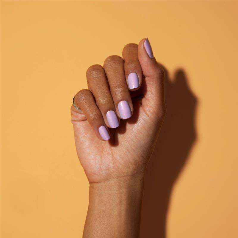 Hand with Lovely Lilac painted on nails