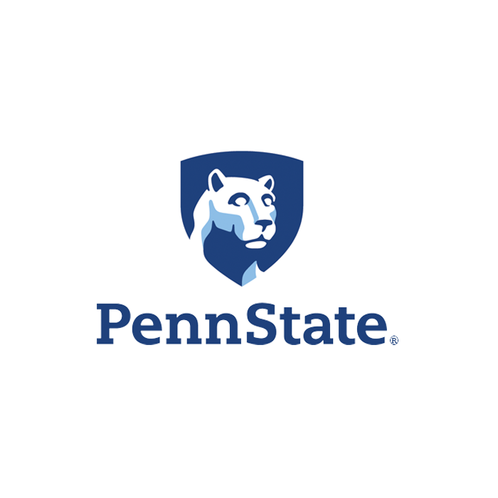 Penn State logo featuring the Nittany Lion emblem with blue Penn State lettering.