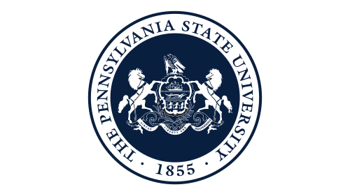 Penn State Seal logo with blue university crest. Pennsylvania State University 1855.
