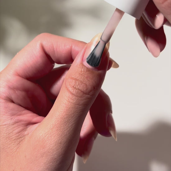 Painting Cashmere Taupe on nails