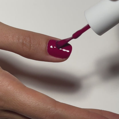 Painting Raspberry Rush on nails