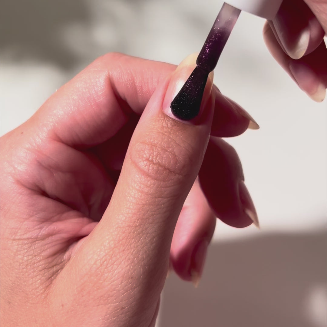 Painting Spiced Plum on nails