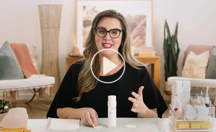 Thumbnail of Silva demonstrating step 1: Dazzle Dry Nail Prep, with play button overlay.