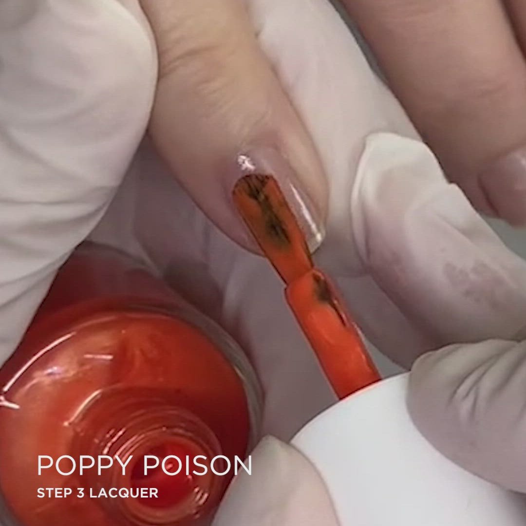 Poppy Poison Application  | Dazzle Dry Nail Polish