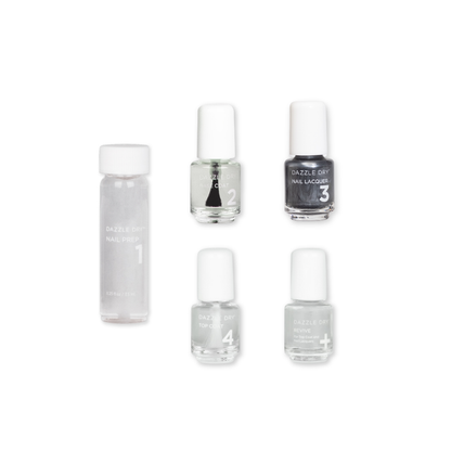 Bold Mini Kit - Mini Nail Prep Bottle, Mini Base Coat Bottle, Bold Mini Nail Lacquer Bottle, Mini Top Coat Bottle, Mini Revive Bottle