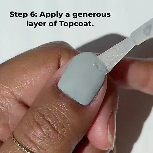 Painting Tranquil Gray on nails